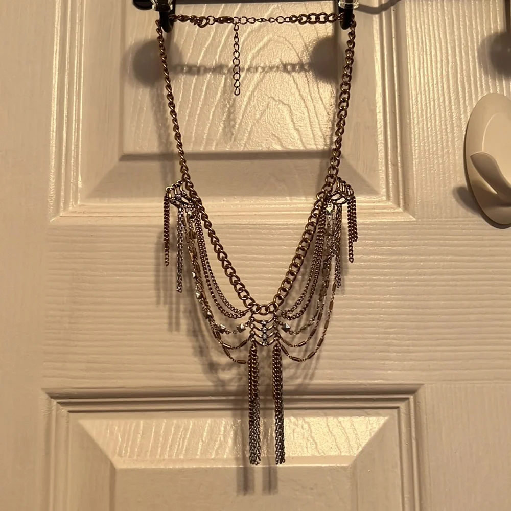 Tribal Statement Women’s Necklace Chain & Tassels Design Y2K Fashion